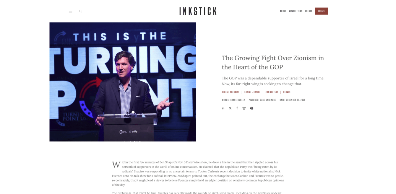 screenshot of Inkstick