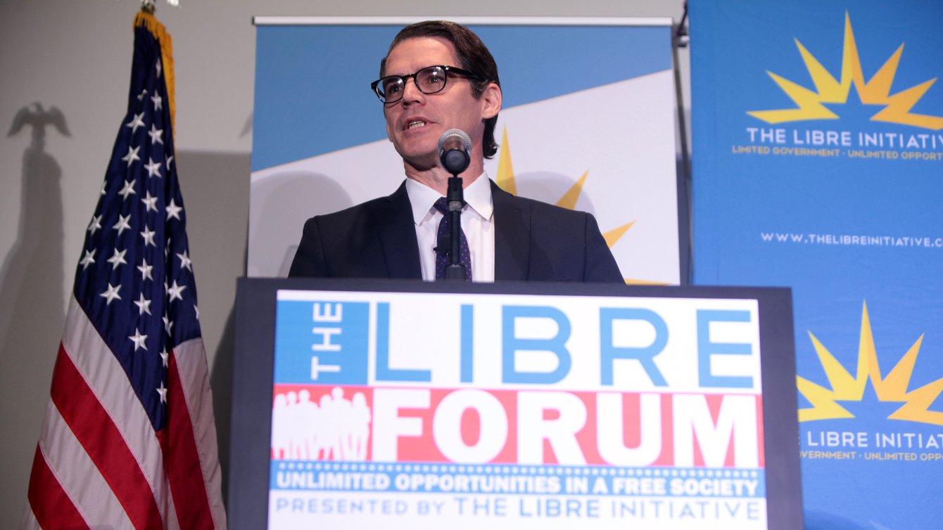 Daniel Garza speaking at a LIBRE Initiative forum in Las Vegas, Nevada, in 2015.