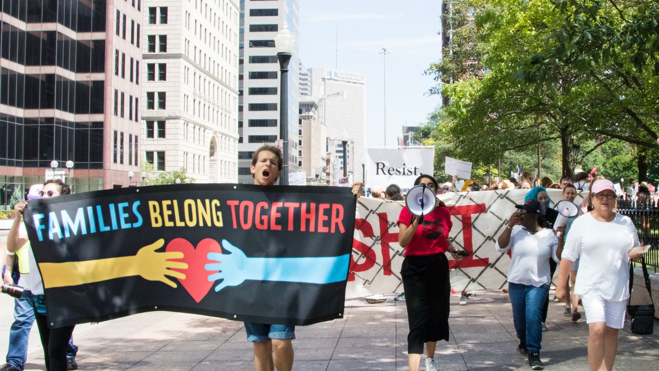 “Families Belong Together” rally and march in Ohio, June 30, 2018.