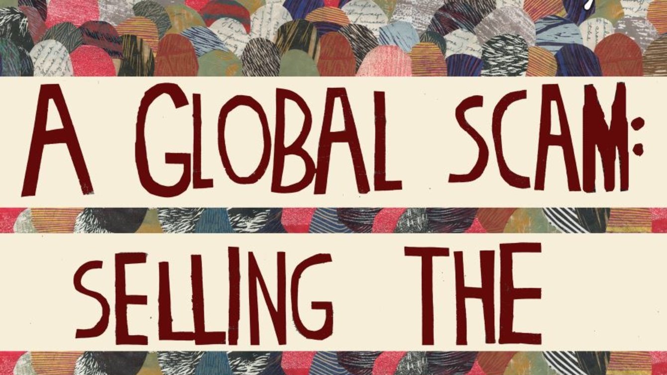 From the cover of PE Winter 2015: the words "A Global Scam: Selling the 'Natural Family'"