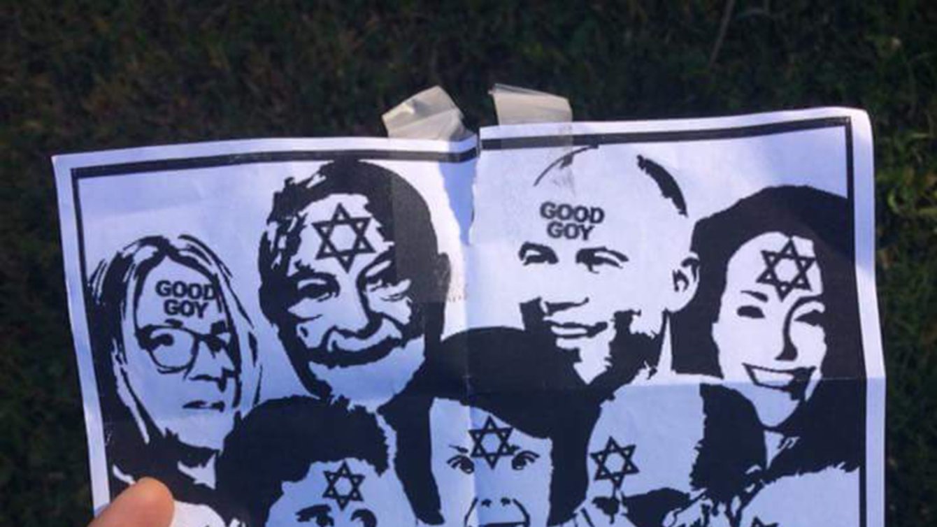 Anti-Semitic flier distributed by the Daily Stormer
