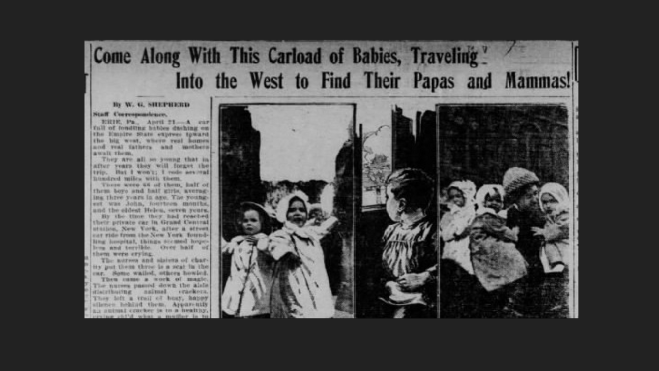 come along with this carload of babies headline of evansville newsclipping 1911