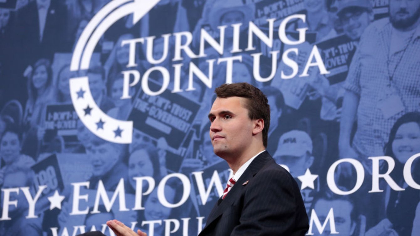 Charlie Kirk (founder of TPUSA) speaking at the 2018 Conservative Political Action Conference (CPAC) in National Harbor, Maryland.