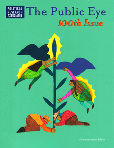 A green background with people planting a plant.