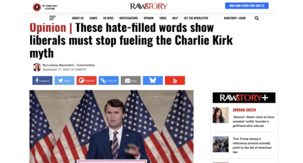 screenshot of Raw Story