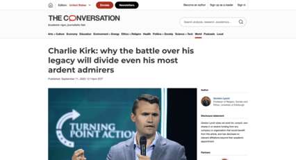 screenshot of The Conversation