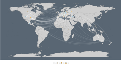 A map depicting the connections of anti-SOGI organizations in the world.