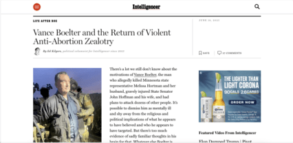 screenshot of Intelligencer