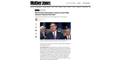 screenshot of Mother Jones