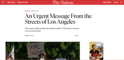 screenshot of The Nation