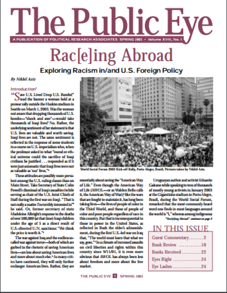 The Public Eye, Spring 2003 cover