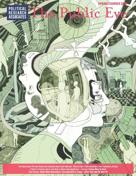 Illustration of the side profile of a man, and the inverse above it. 