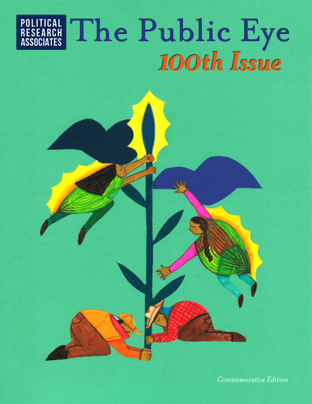 A green background with people planting a plant.