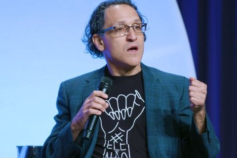 Tarso Luís Ramos speaking at the Facing Race conference.