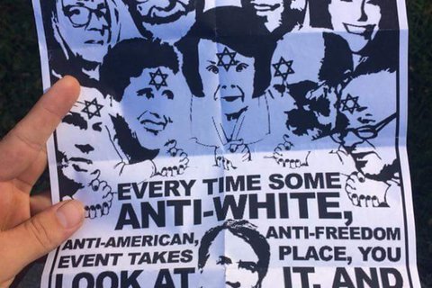 Anti-Semitic flier distributed by the Daily Stormer
