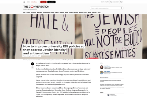 screenshot of The Conversation