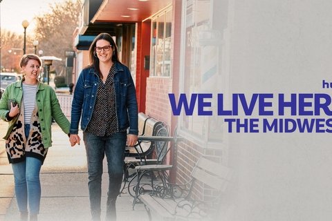 promotional image: Hulu - two people holding hands